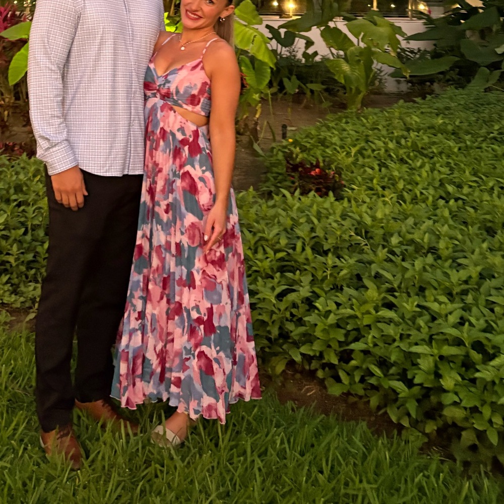 Abercrombie & Fitch Pink & Purple Floral Maxi Dress - Picture 3 of 3
